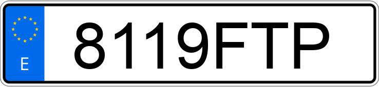 Numer rejestracyjny 8119FTP posiada AUDI A4