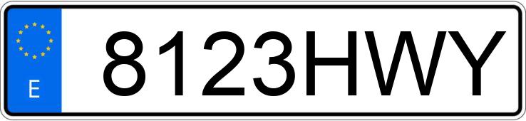 Numer rejestracyjny 8123HWY posiada VOLKSWAGEN GOLF