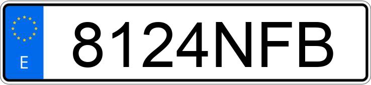 Numer rejestracyjny 8124NFB posiada RENAULT TRAFIC