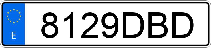 Numer rejestracyjny 8129DBD posiada AUDI A3