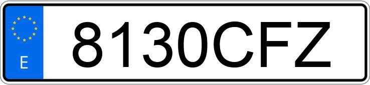 Numer rejestracyjny 8130CFZ posiada FORD FIESTA