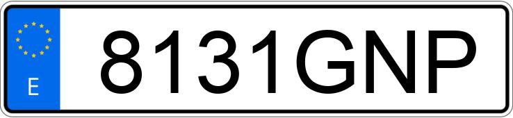 Numer rejestracyjny 8131GNP posiada VOLKSWAGEN GOLF