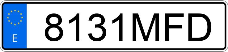 Die Registrierungsnummer 8131MFD hat DS DS3