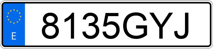 Numer rejestracyjny 8135GYJ posiada MERCEDES C (203)