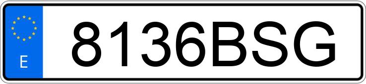 Numer rejestracyjny 8136BSG posiada VOLKSWAGEN GOLF