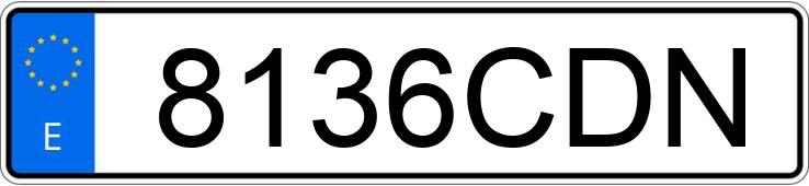 Numer rejestracyjny 8136CDN posiada PEUGEOT 206