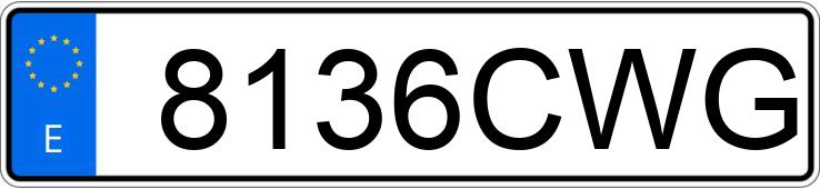 Numer rejestracyjny 8136CWG posiada PEUGEOT 307