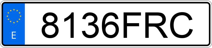 Registreringsnummeret 8136FRC har SEAT IBIZA