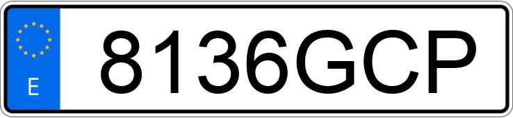 Numer rejestracyjny 8136GCP posiada AUDI A3