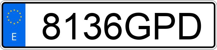 Numer rejestracyjny 8136GPD posiada PEUGEOT PARTNER