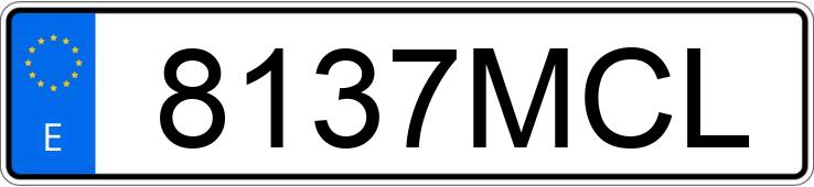 Numer rejestracyjny 8137MCL posiada HYUNDAI TUCSON