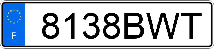 Numer rejestracyjny 8138BWT posiada MITSUBISHI MONTERO SPORT