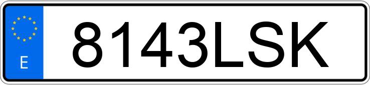 Numer rejestracyjny 8143LSK posiada TOYOTA HILUX