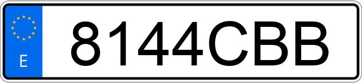 Numer rejestracyjny 8144CBB posiada MERCEDES E (211)