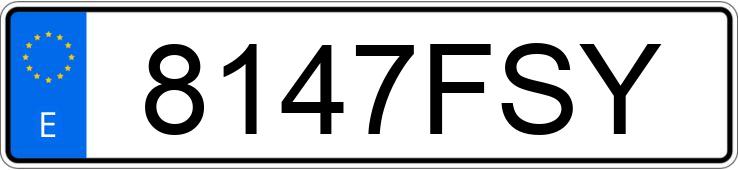 Numer rejestracyjny 8147FSY posiada RENAULT KANGOO