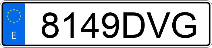 El número de registro 8149DVG tiene VOLKSWAGEN GOLF El número de registro 8149DVG tiene VOLKSWAGEN GOLF