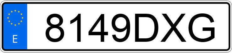 Numer rejestracyjny 8149DXG posiada TOYOTA AVENSIS