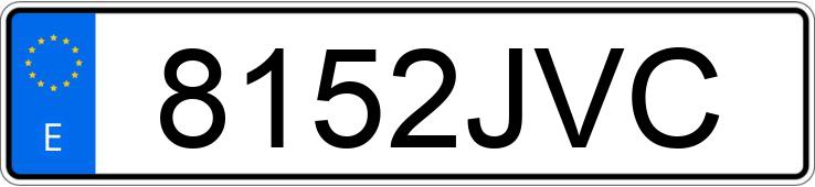 Numer rejestracyjny 8152JVC posiada SUZUKI SV 650