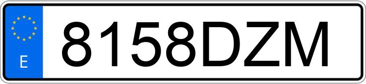 Numer rejestracyjny 8158DZM posiada SEAT IBIZA