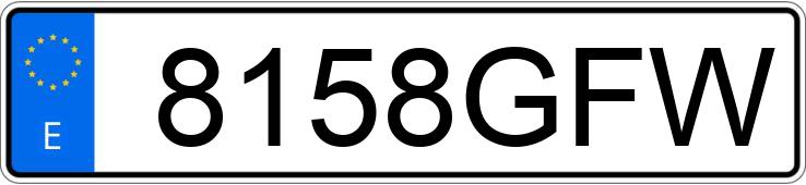 Numer rejestracyjny 8158GFW posiada BMW SERIE 1