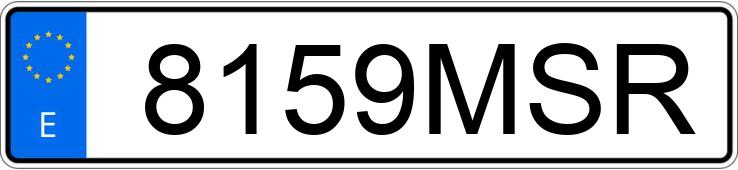 Numer rejestracyjny 8159MSR posiada FIAT 500