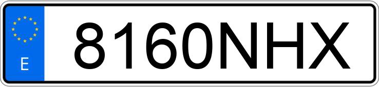 Numer rejestracyjny 8160NHX posiada YAMAHA YP 125