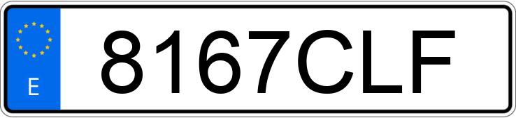 Numer rejestracyjny 8167CLF posiada MERCEDES C (203)