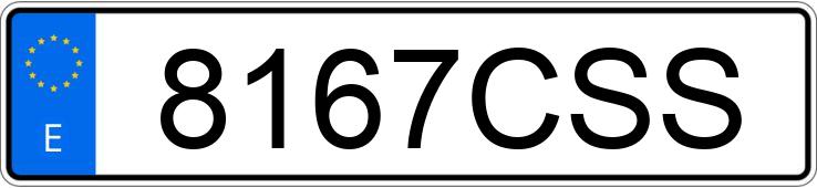 Numer rejestracyjny 8167CSS posiada CITROEN C5