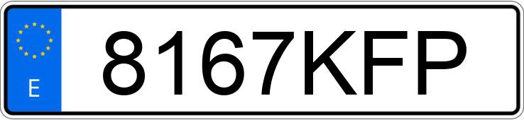 Numer rejestracyjny 8167KFP posiada RENAULT ZOE