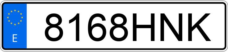 Numer rejestracyjny 8168HNK posiada AUDI Q3