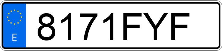 Numer rejestracyjny 8171FYF posiada CITROEN C4