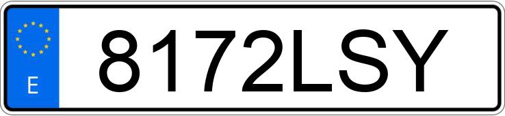 Numer rejestracyjny 8172LSY posiada AUDI A5 SPORTBACK