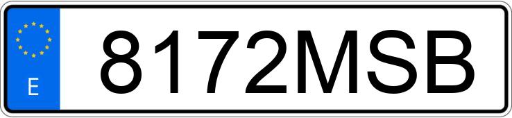 Numer rejestracyjny 8172MSB posiada SEAT IBIZA
