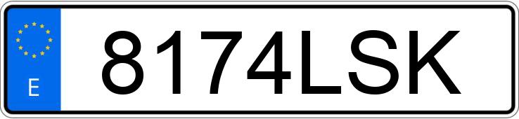 Numer rejestracyjny 8174LSK posiada BMW SERIE 3