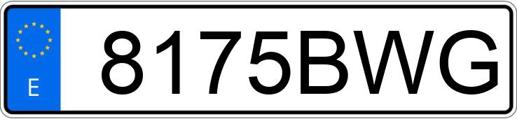 Numer rejestracyjny 8175BWG posiada PEUGEOT 106