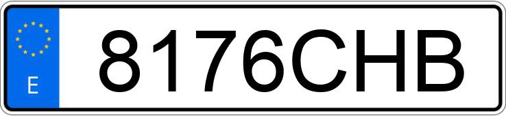 Numer rejestracyjny 8176CHB posiada VOLKSWAGEN GOLF