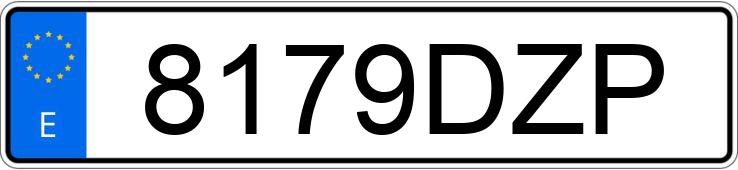 Numer rejestracyjny 8179DZP posiada TOYOTA PRIUS