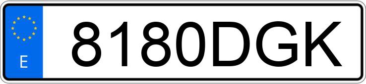 Numer rejestracyjny 8180DGK posiada TOYOTA RAV4