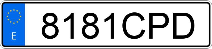 Numer rejestracyjny 8181CPD posiada PEUGEOT 206