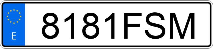 Numer rejestracyjny 8181FSM posiada SEAT IBIZA