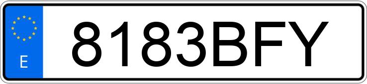 Numer rejestracyjny 8183BFY posiada FORD MONDEO