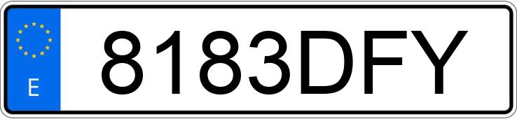 Numer rejestracyjny 8183DFY posiada RENAULT SCENIC