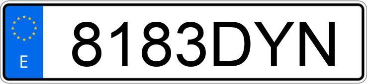 Die Registrierungsnummer 8183DYN hat MERCEDES M (163-164)