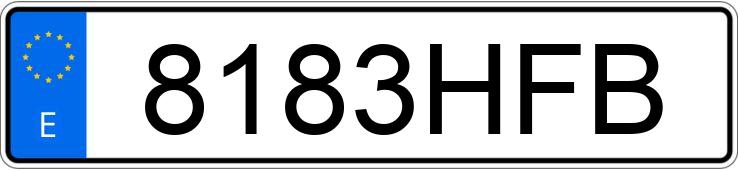 Numer rejestracyjny 8183HFB posiada VOLKSWAGEN POLO