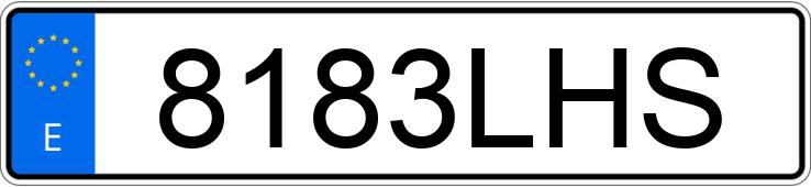 Numer rejestracyjny 8183LHS posiada TOYOTA PRIUS+