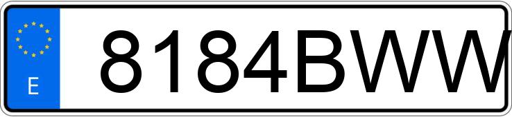 Numer rejestracyjny 8184BWW posiada CITROEN SAXO