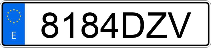 Numer rejestracyjny 8184DZV posiada BMW SERIE 5