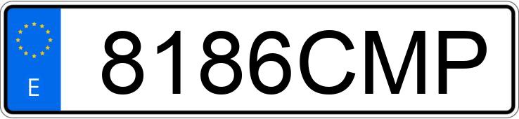 Numer rejestracyjny 8186CMP posiada CITROEN XSARA
