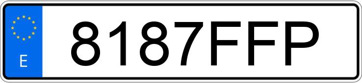 Numer rejestracyjny 8187FFP posiada CITROEN XSARA