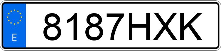 Numer rejestracyjny 8187HXK posiada NISSAN NOTE